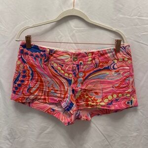 Lilly Pulitzer Pink and Blue Patterned Women Shorts